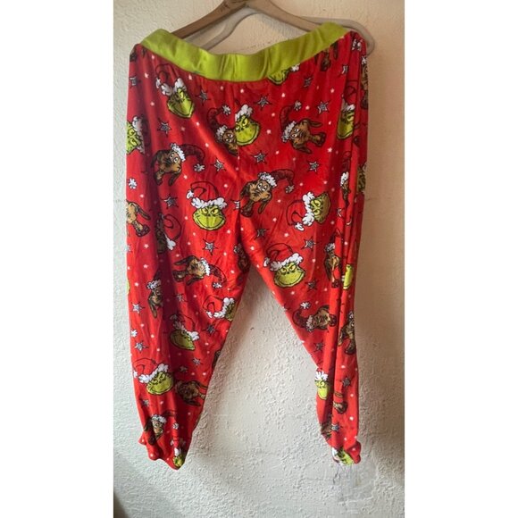 Dr. Seuss Grinch & Max Christmas Pajama Pants XL/XG 16-18 Red Green Used READ - Picture 7 of 7
